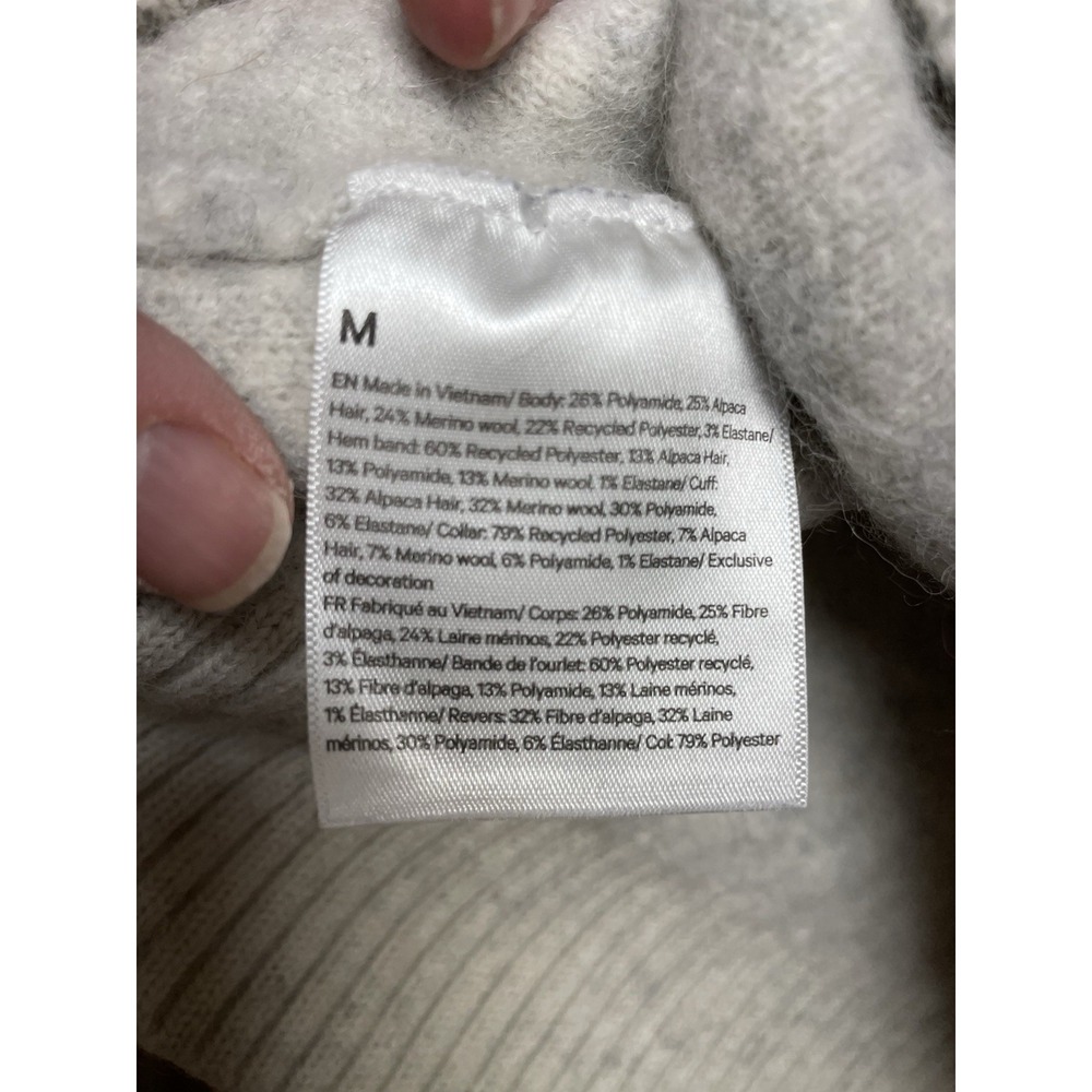 Lululemon Womens medium Alpaca Wool Blend V-Neck Sweater Gray - Picture 3 of 10
